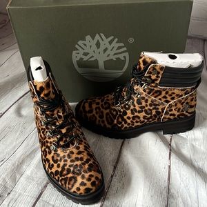 Timberland calf hair cheetah hikers